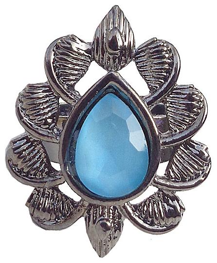 

Trendeela Com Ella Blue Stone Studded Blooming Floral Ring