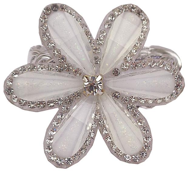 

Trendeela Com Shiuli White Floral Design Stylish Cuff Bracelet