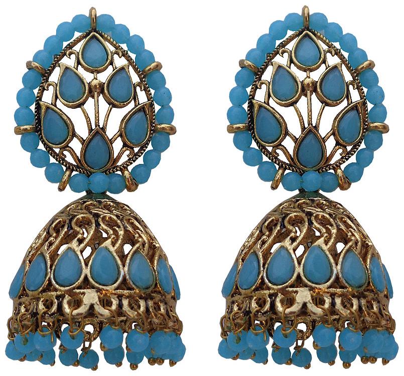 

Trendeela Com Arwa Aesthetic Pair Of Big Size Jhumki Earrings