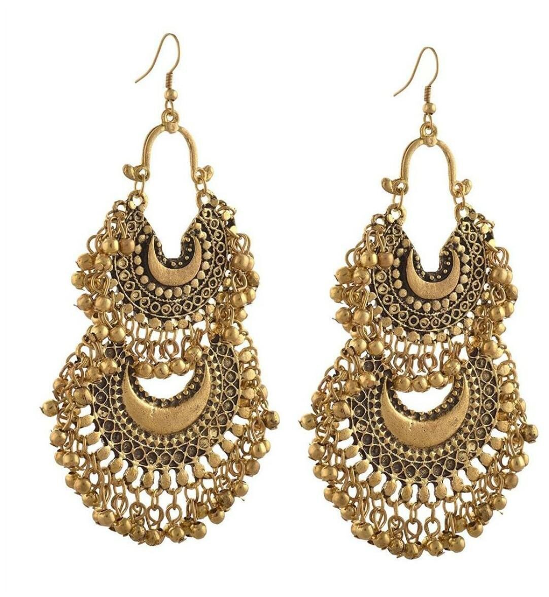 

TRENDY ANTIQUE GOLDEN EARINGS FOR GIRLS AND WOMEN