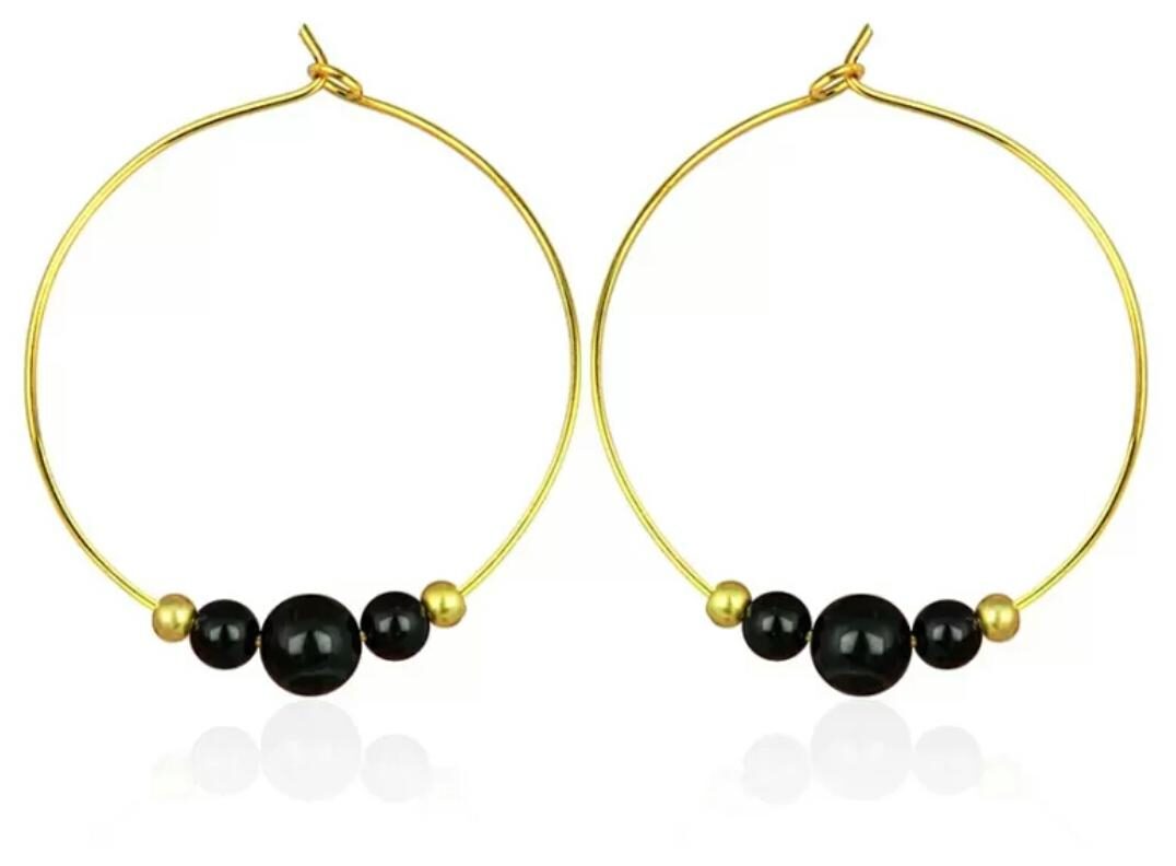 

TRENDY BLACK DANGLER EARINGS