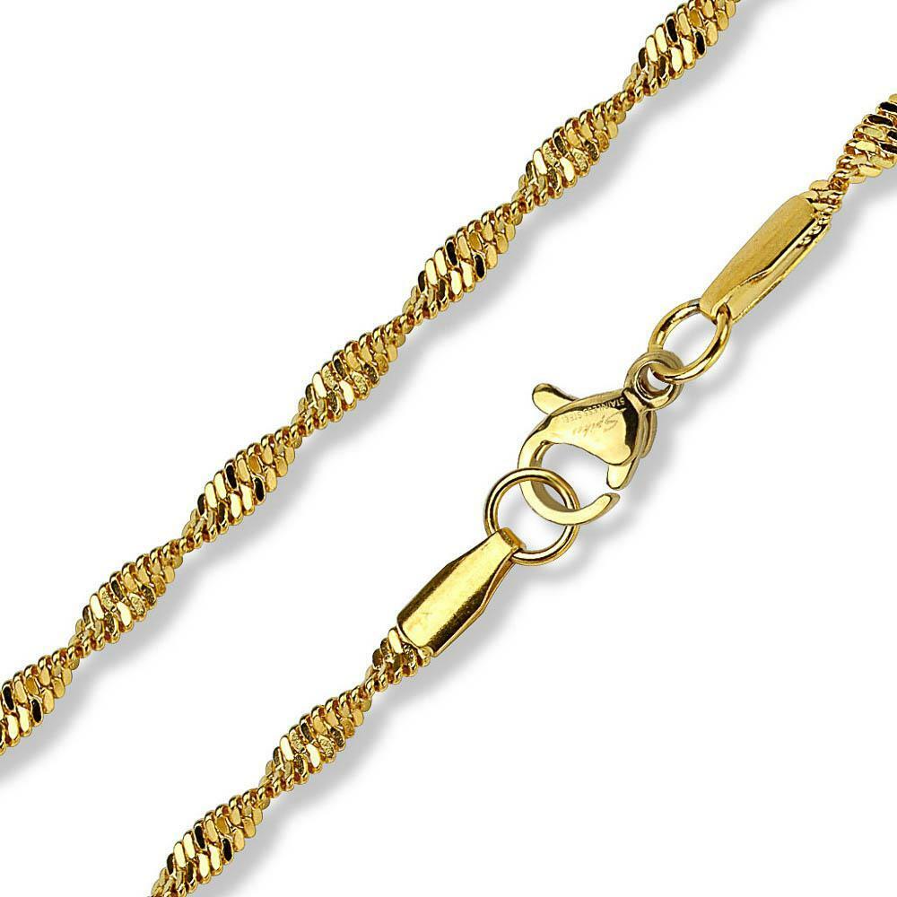 

Unisex 19 inch long Italian Rope Stainless Steel Chain Necklace (Choose Color)