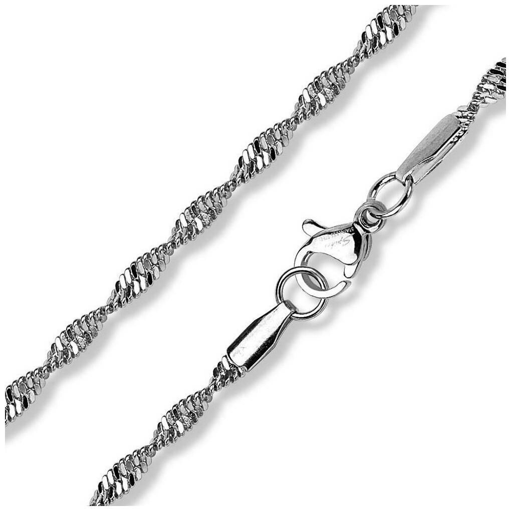 

Unisex 19 inch long Italian Rope Stainless Steel Chain Necklace (Choose Color)