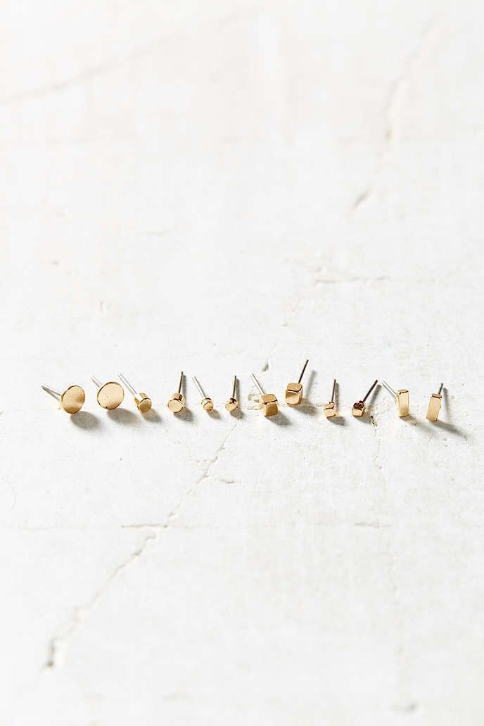 

Urban Outfitter Modern Mixed Geo Post Earring Set of 6 NWT 45