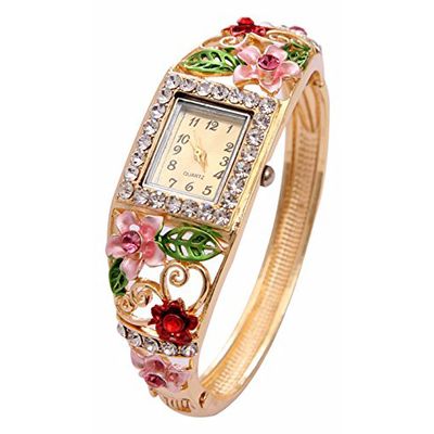 

Valentine Gifts YouBella Luxury 18k Rosegold Bangle Watch Bracelet Jewellery For Girls and Women