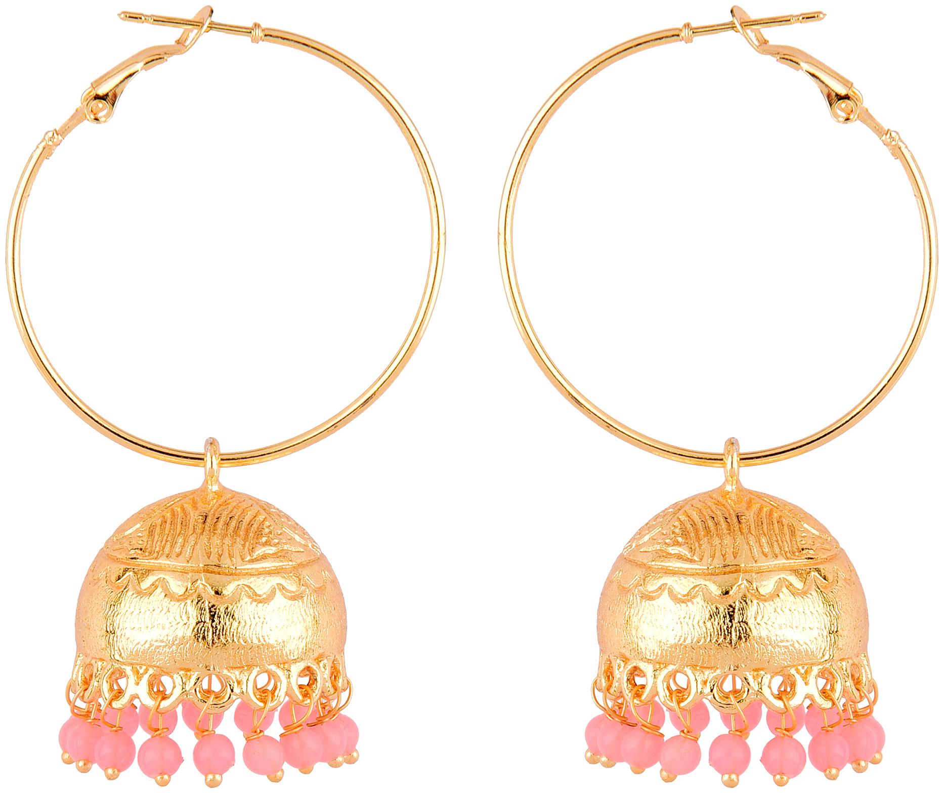 

Vannyaa Creationss Pink Jhumki For Women