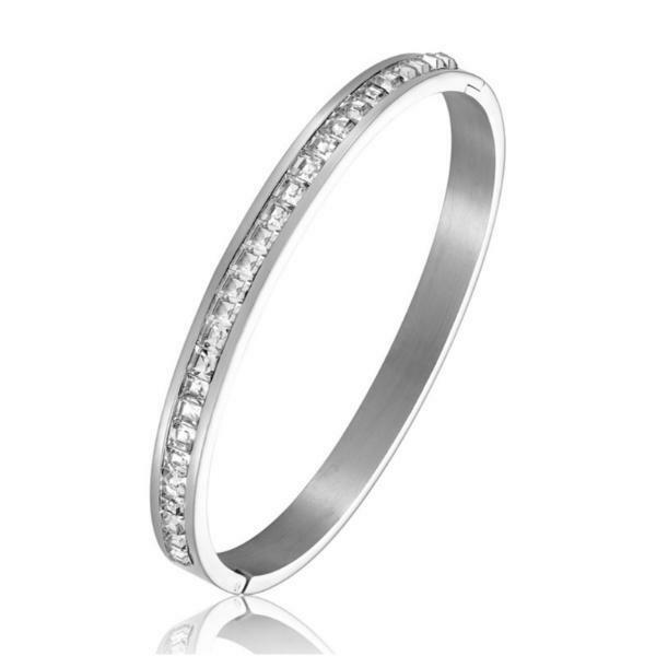 

Venus Rhinestones Bangle Bracelet - Stainless Steel