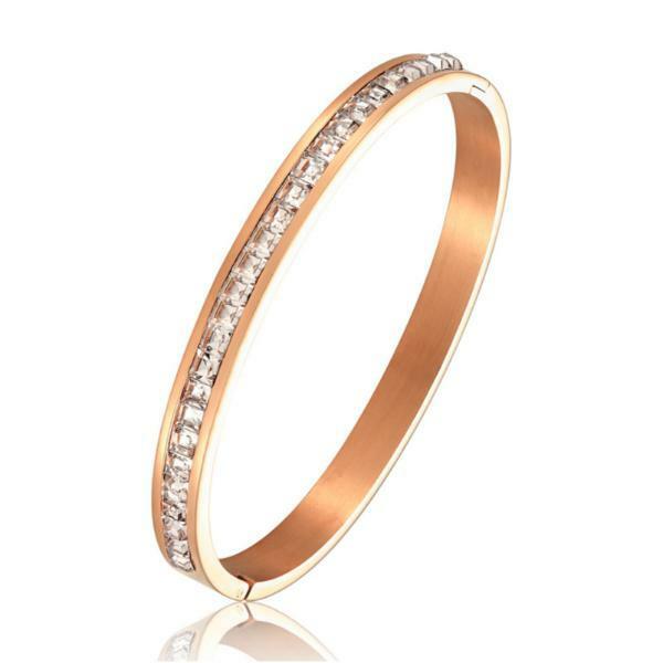 

Venus Rhinestones Bangle Bracelet - Stainless Steel