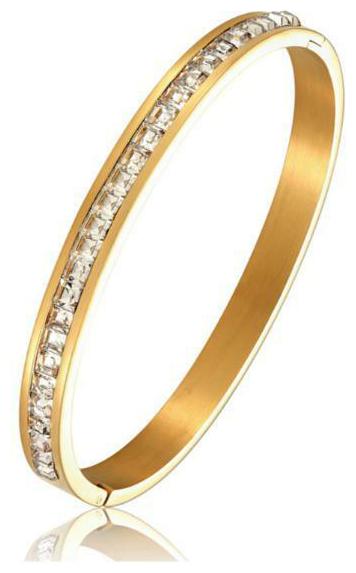 

Venus Rhinestones Bangle Bracelet - Stainless Steel
