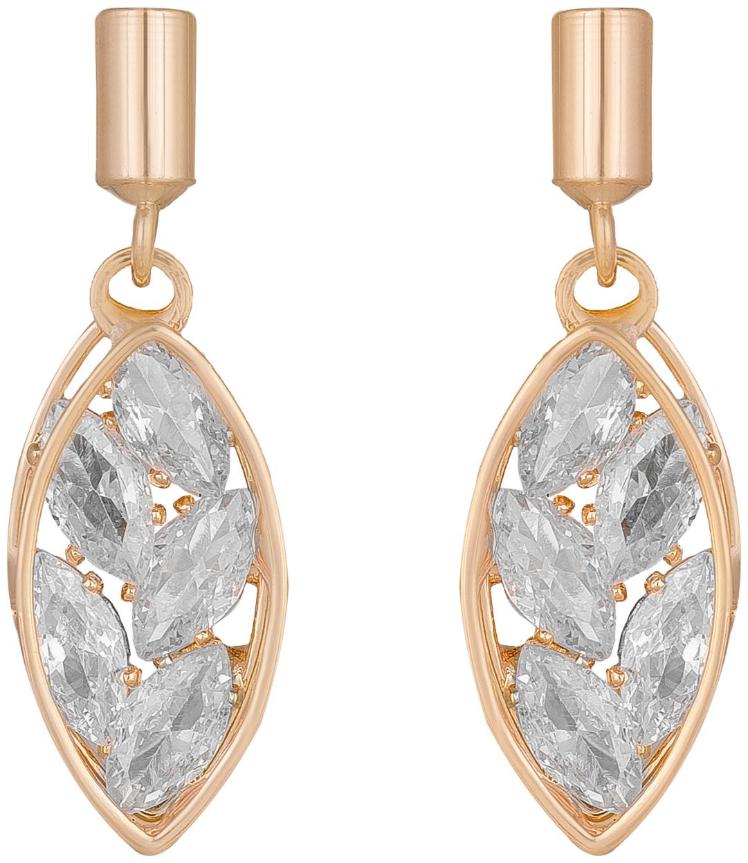 

Vermont Designer Traditional Gold Plated American Diamond Fancy Earring for Stylish Women and Girls
