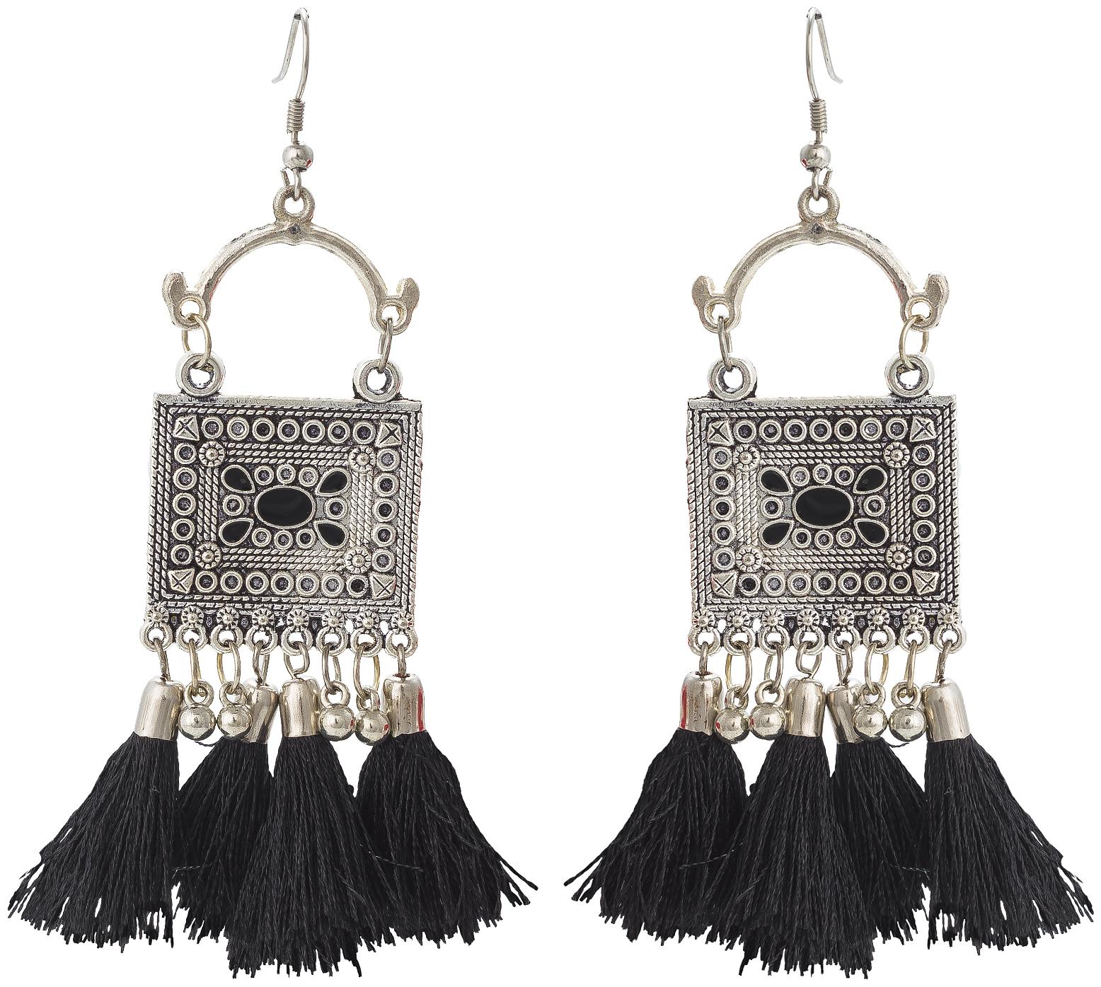 

Vermont Fancy Partywear Traditional Tribal Oxidised Latest Designer Earrings for Stylish Women Girls