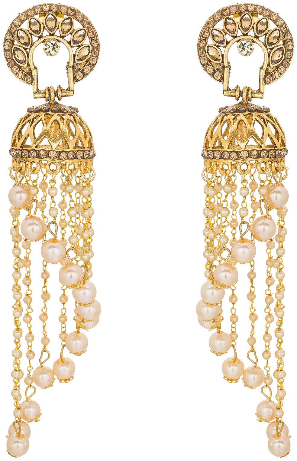 

Vermont Gold Plated Dangle Jhumki Earrings For Women