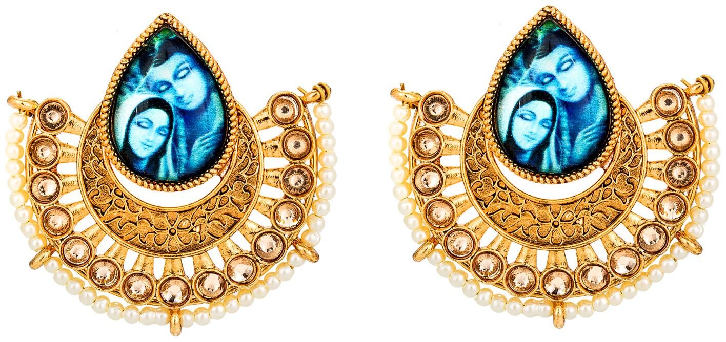 

Vermont Gold Plated Ethnic Temple Jewellery Earrings for Stylish Women and Girls