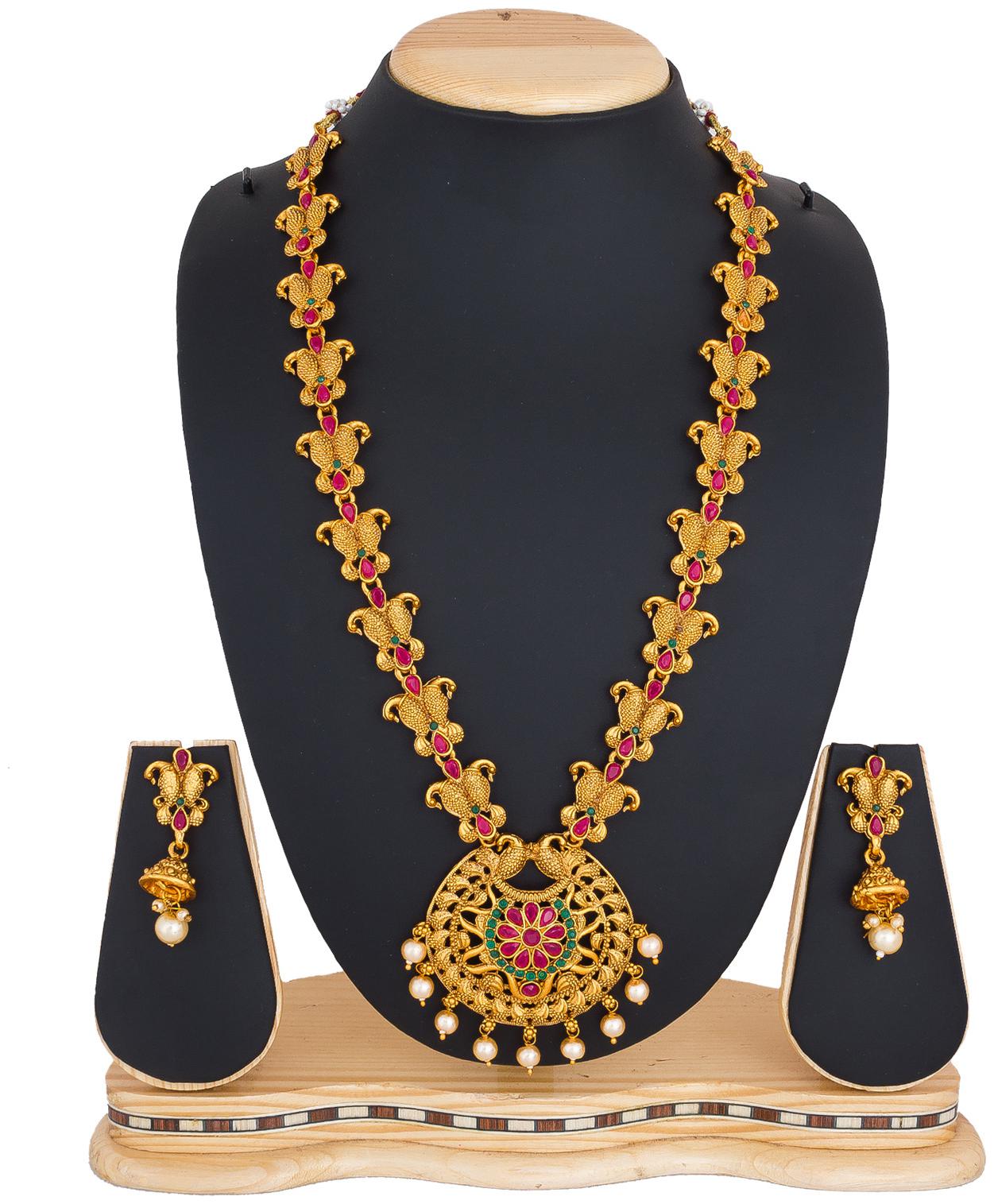

Vermont Gold Plated Temple Jewellery Set for Women Girls
