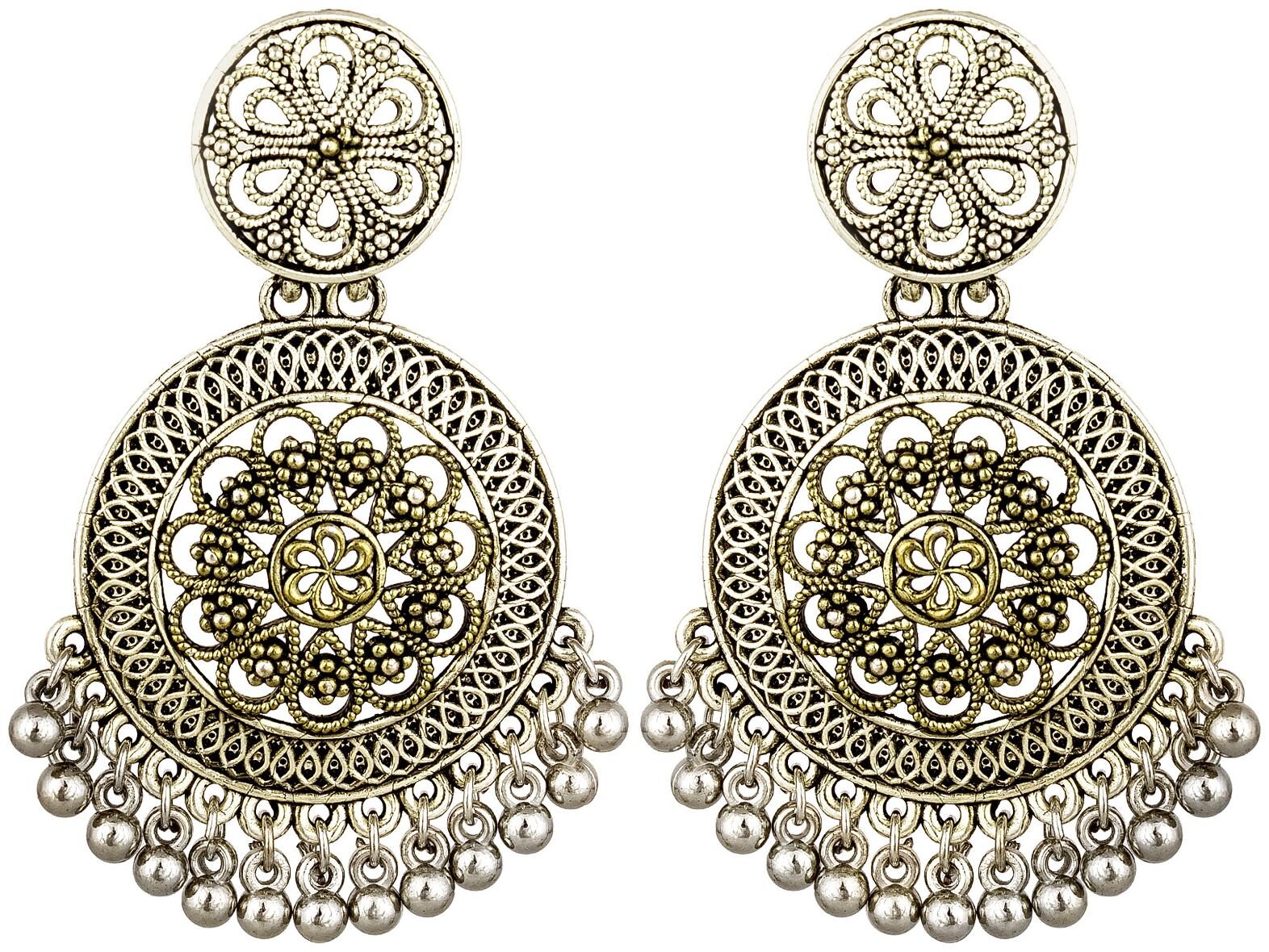 

Vermont Traditional Ethnic Oxidised Earrings For Stylish Women Girls