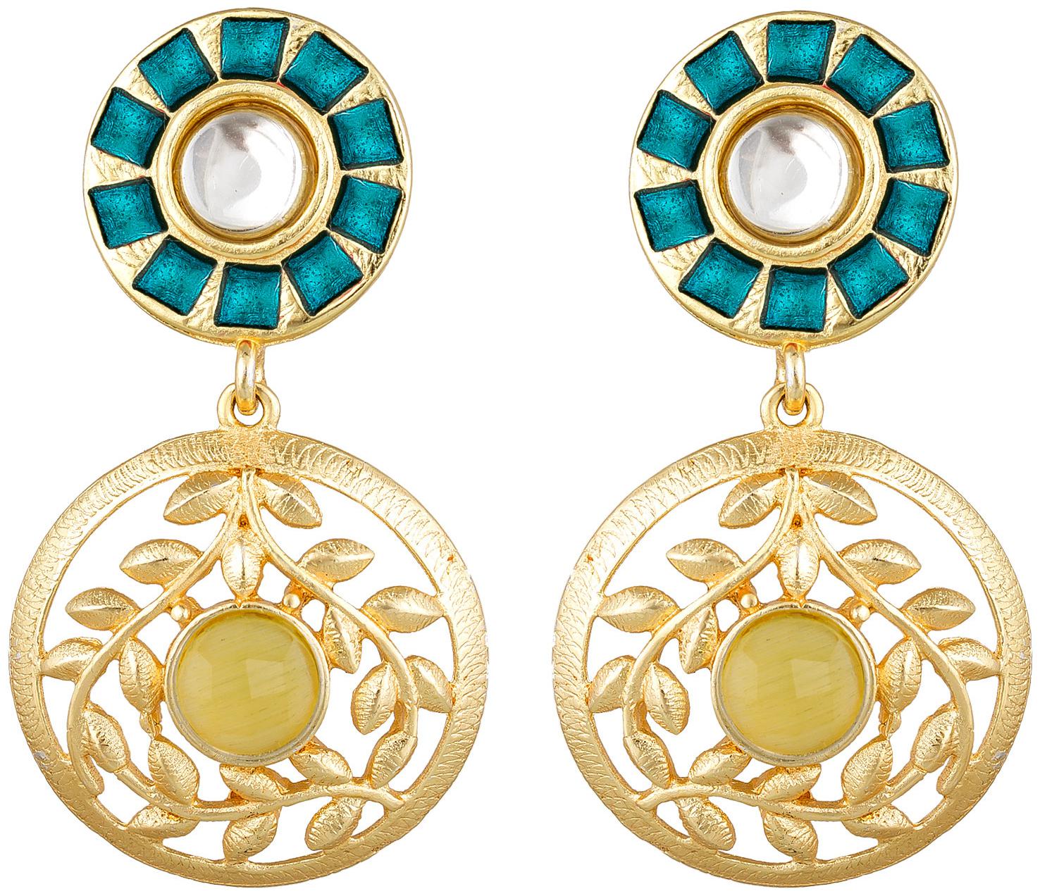 

Vermont Traditional Gold Plated Fancy Drop Earrings for Women