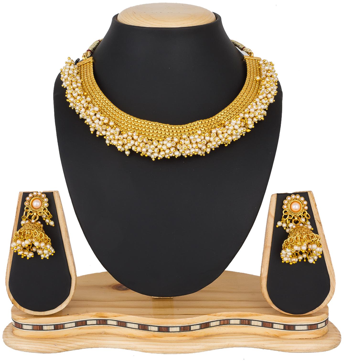 

Vermont Traditional Chocker Necklace With Earring For Women And Girls
