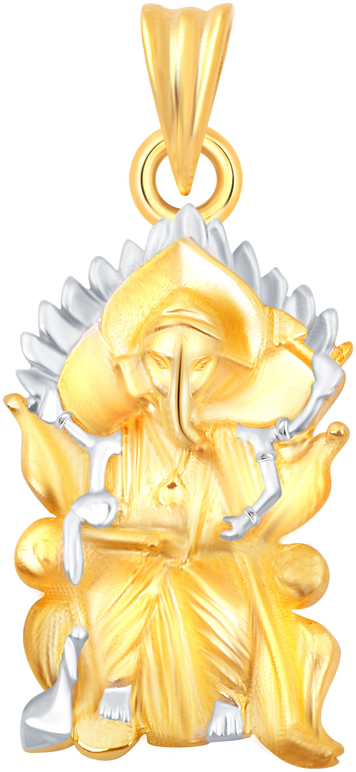 

Vfj Vighnaharta Lalbaugcha Raja Plain Gold And Rhodium Plated Alloy Pendant For Men Boys And Women