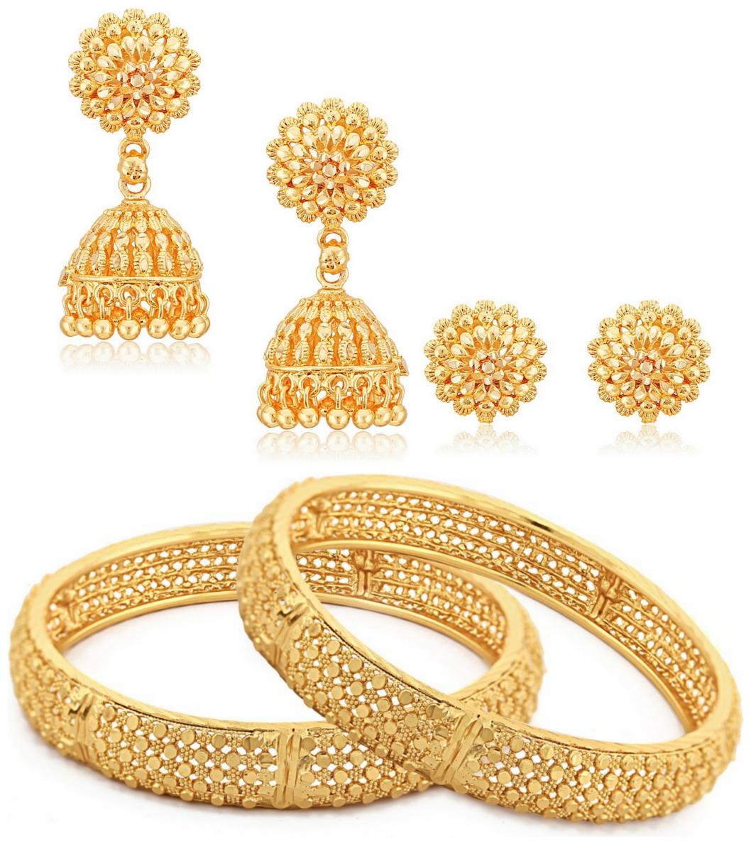

Vighnaharta Wedding Party Wear Gold Plated Alloy Jewellery Set for Women and Girls