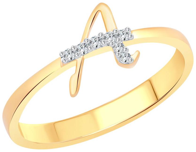 

Vighnaharta initial A Letter (CZ) Gold and Rhodium Plated Alloy Ring For Women and Girls
