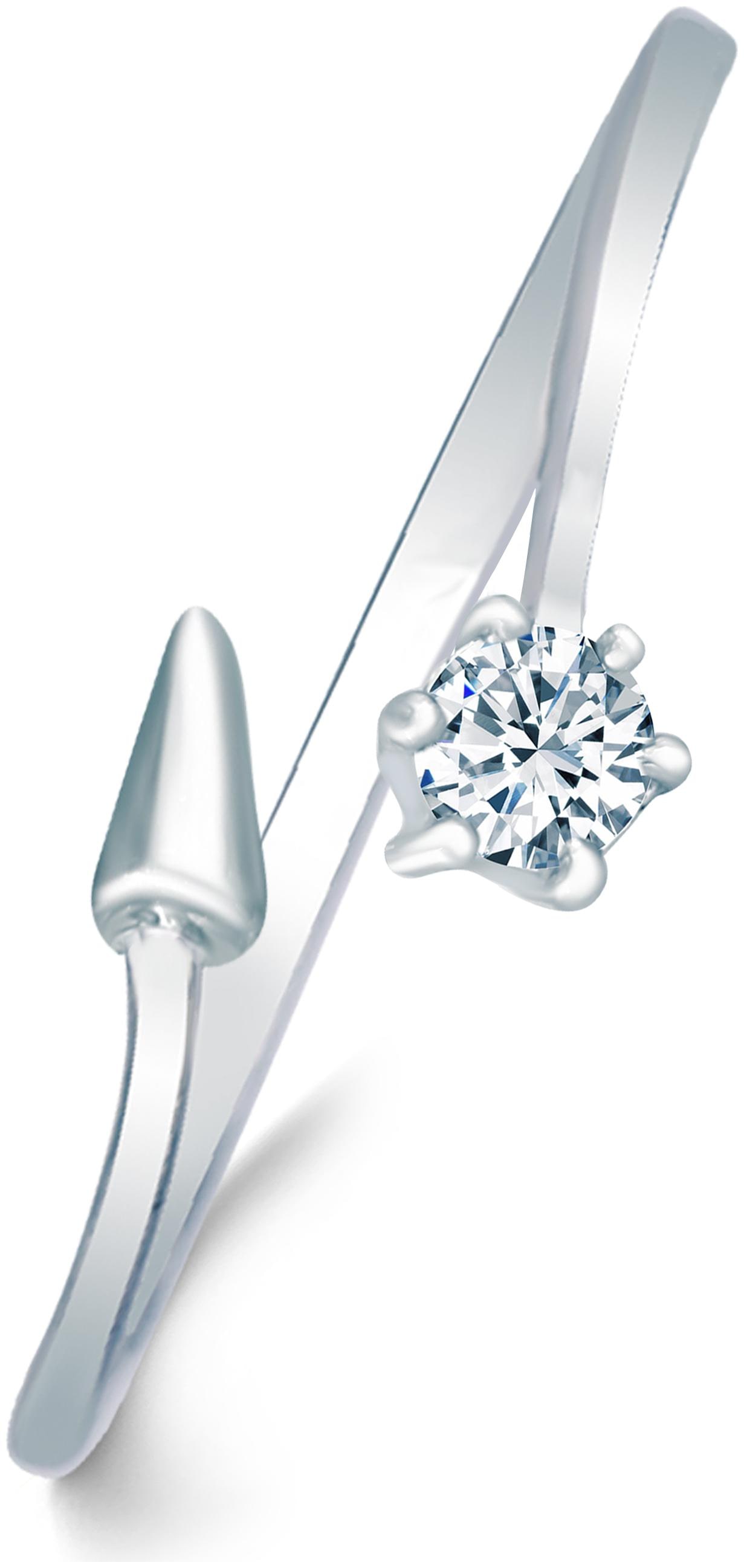 

VK Jewels Butterfly Single Stone Rhodium Plated Alloy CZ American Diamond Adjustable Ring for Women VKFR3152R