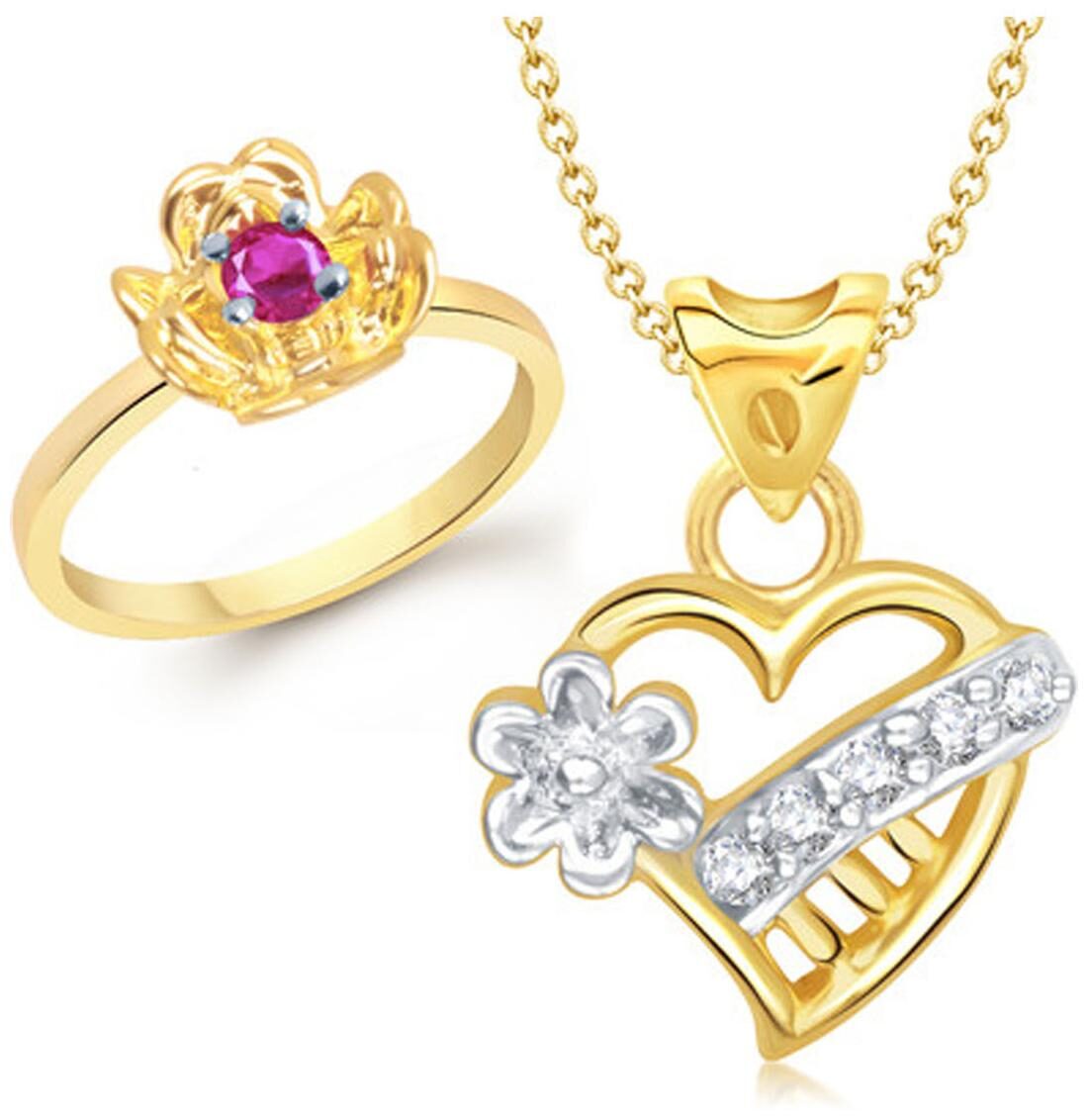 

VK Jewels Golden Jewel Set