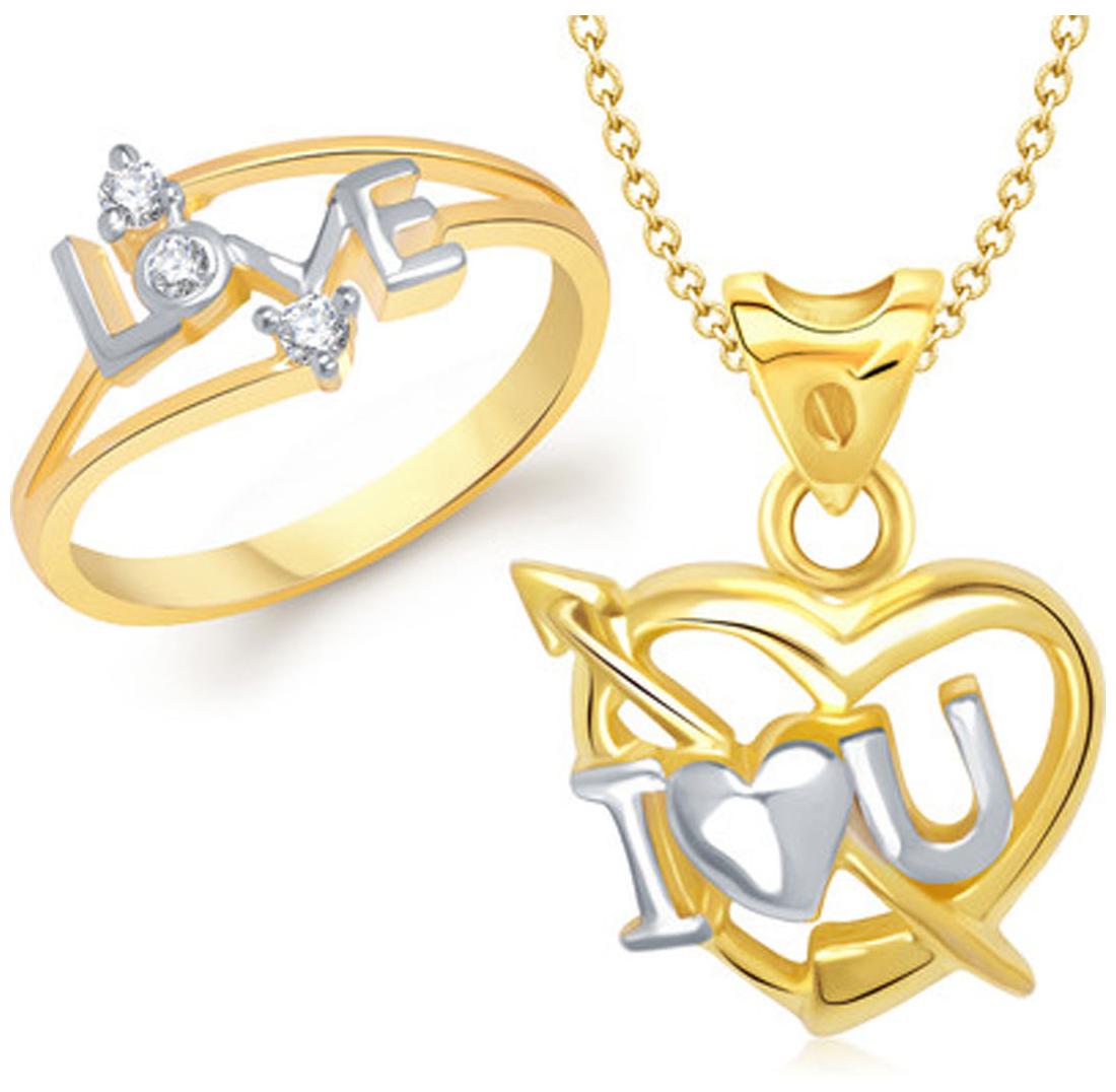 

VK Jewels Golden Jewel Set
