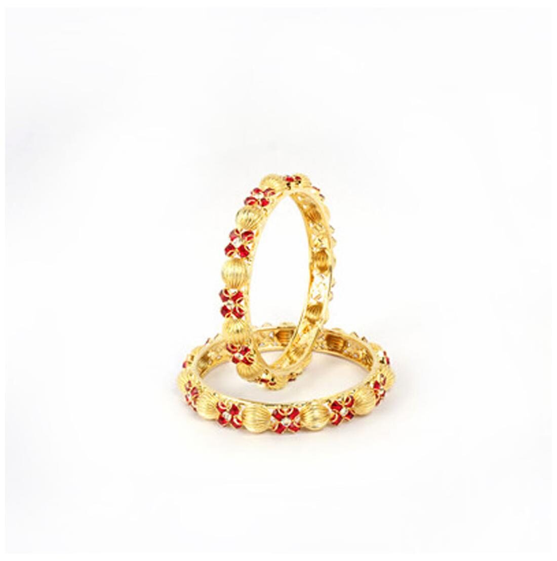 

VK Jewels Golden Bangle Set