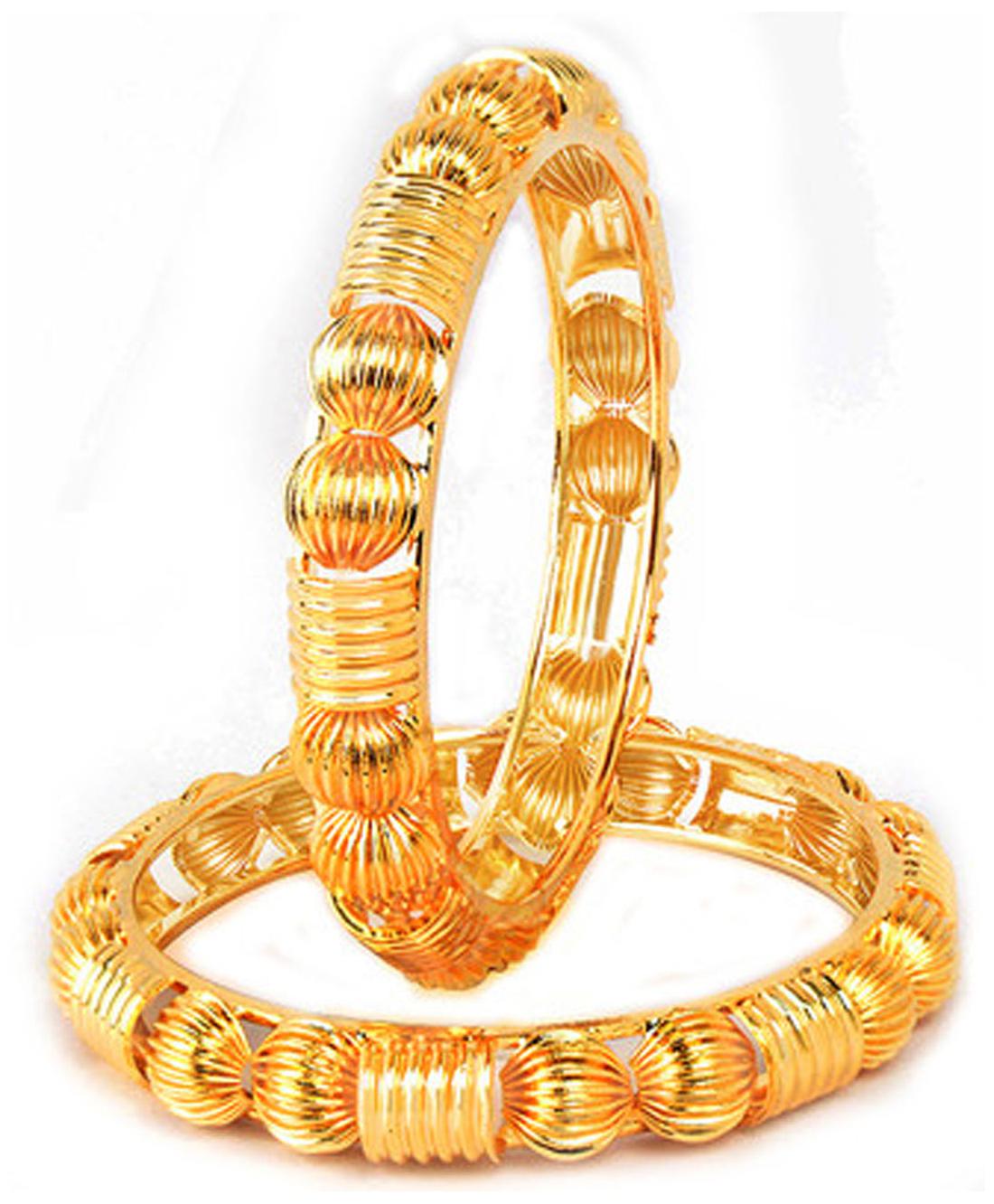 

VK Jewels Golden Bangle Set