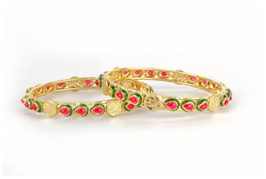 

VK Jewels Golden Bangle Set