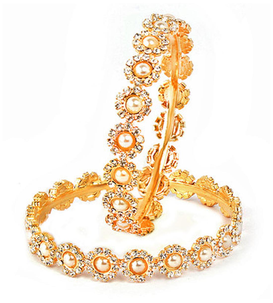 

VK Jewels Golden Bangle Set