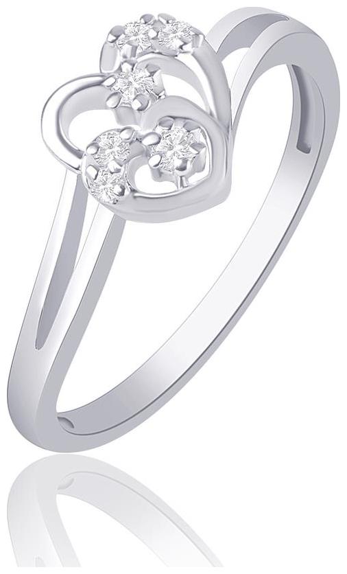 

VK Jewels Joint Heart Heart Gold and Rhodium Plated Alloy Ring for Women Girls - FR1135R Size 18 VKFR1135R18