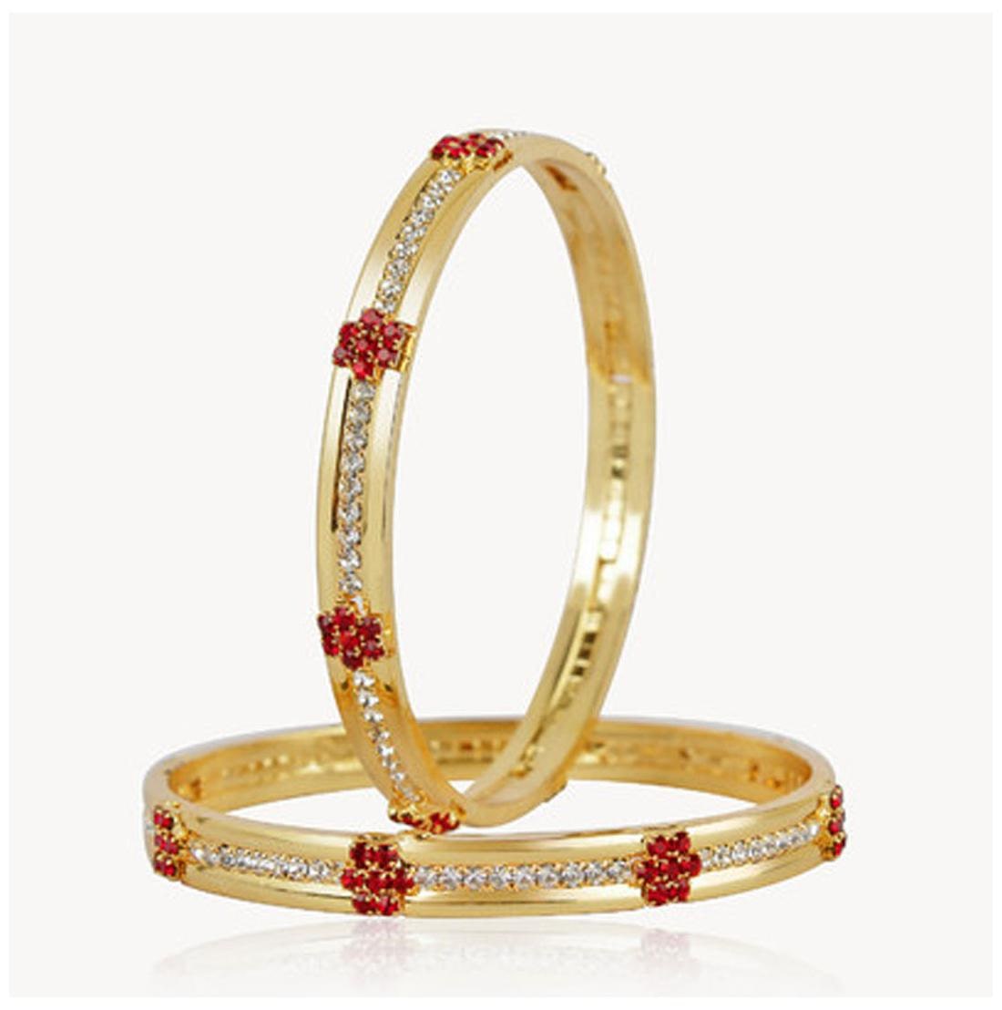 

VK Jewels White Bangle Set