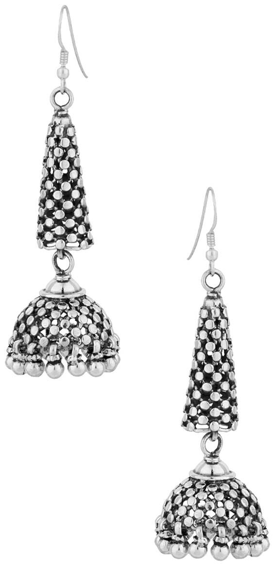 

Voylla Sterling Silver Oxidised Finish Jhumki s