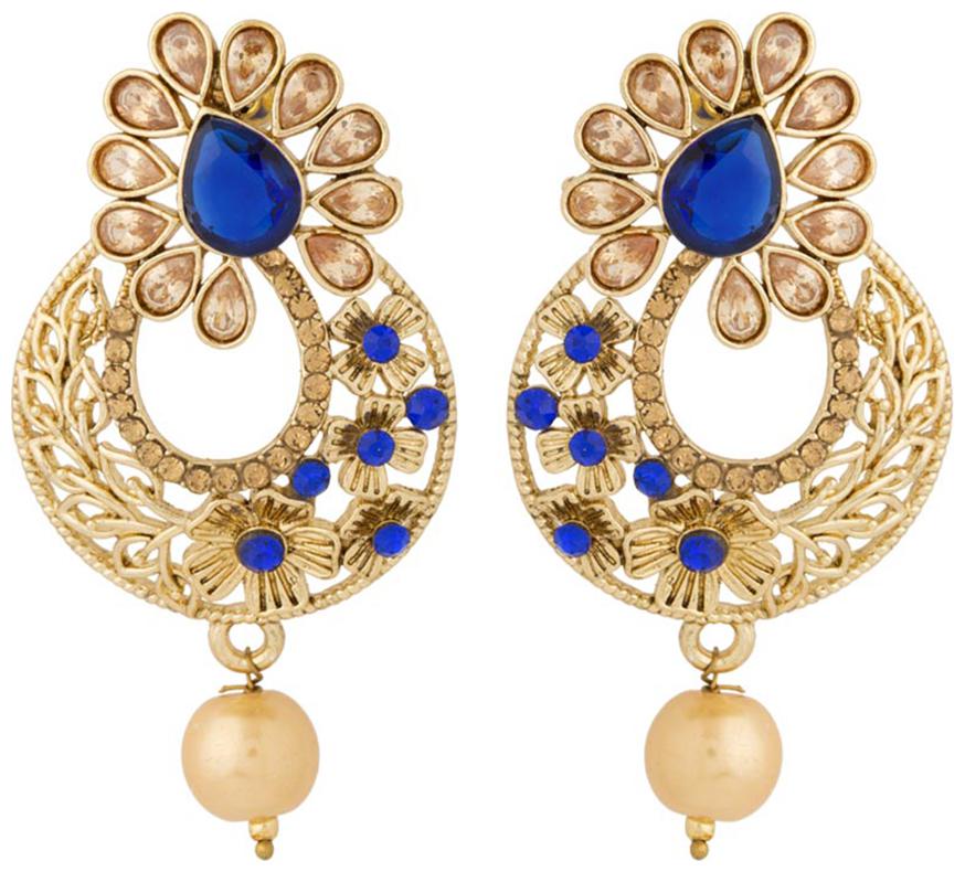 

Voylla Alloy Gold Plated Festive Dangle Earring For Women