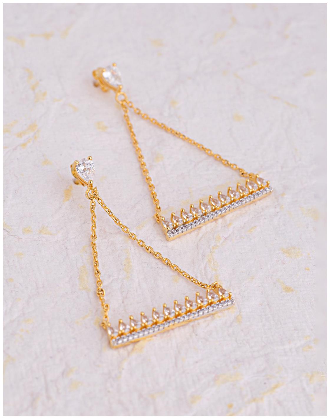 

Voylla Beautiful Drop Earrings Graced with CZ