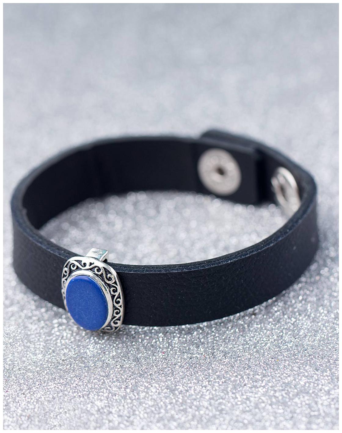 

Voylla Black Leather Milestone Bracelet