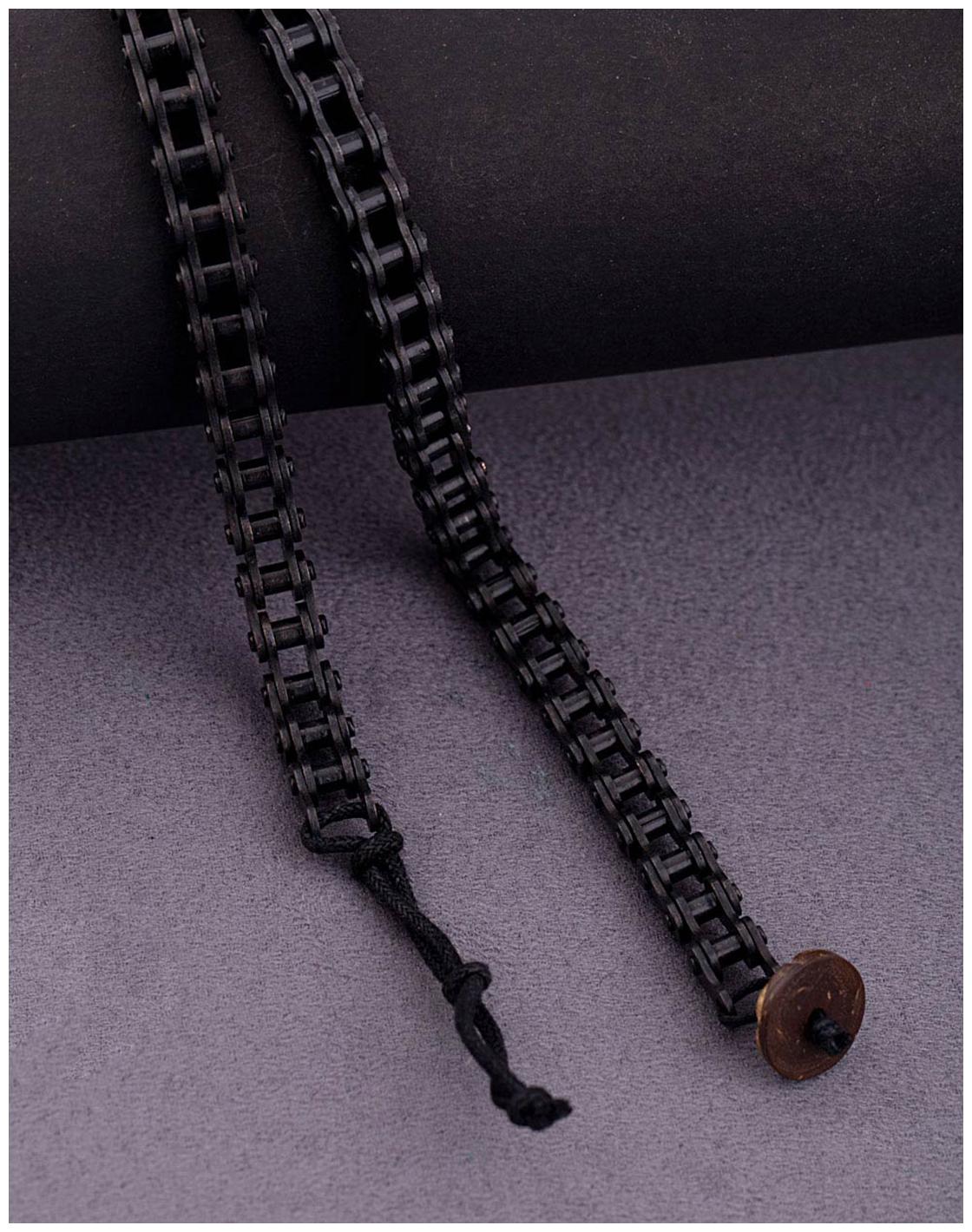 

Voylla Black Rhodium Plated Bike Chain from Motorcycle Diaries Collection