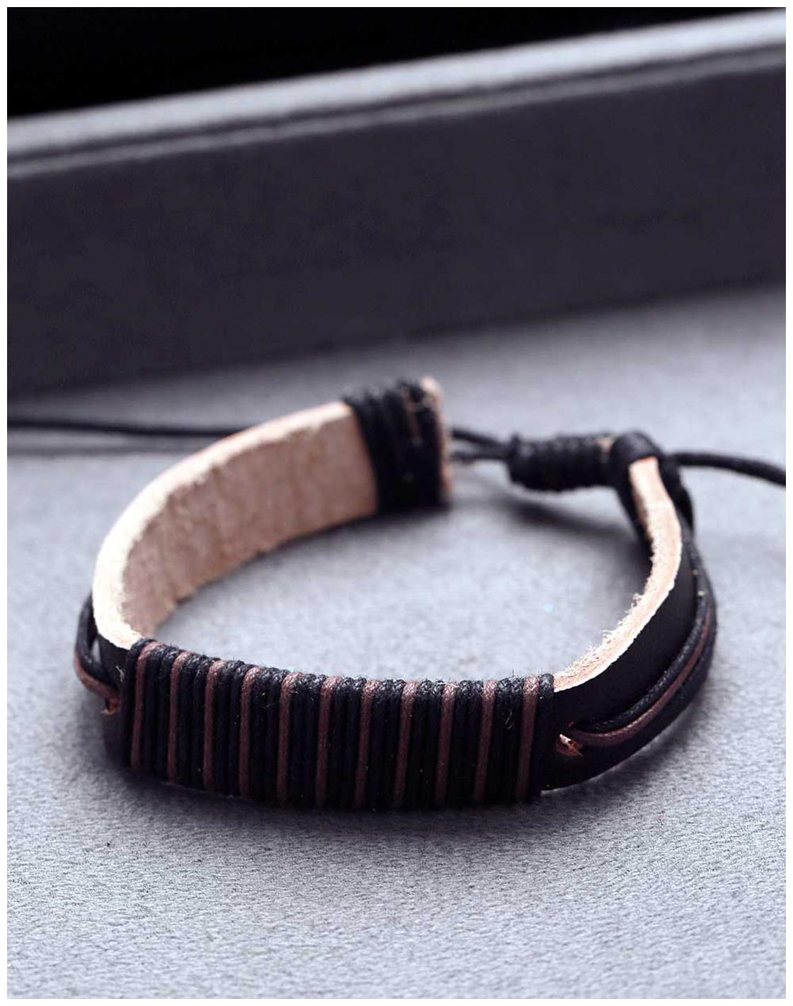 

Voylla Bohemian Black and Brown Leather Wrap Bracelet from Cool Stacked