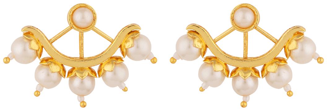 

Voylla Gold Plated Festive Contemporary Style Brass Earring For Women