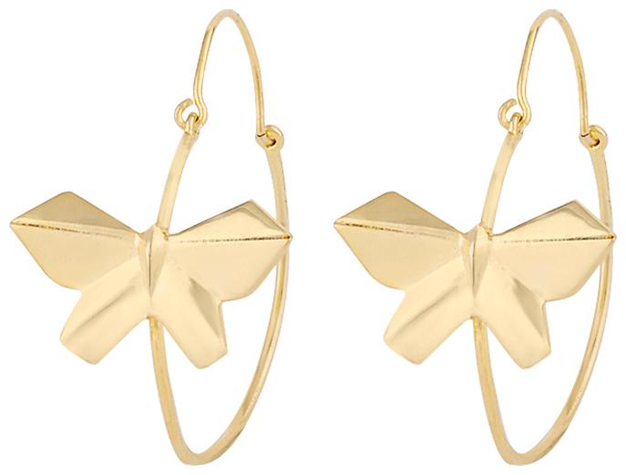

Voylla Origami Butterfly Brass Earrings