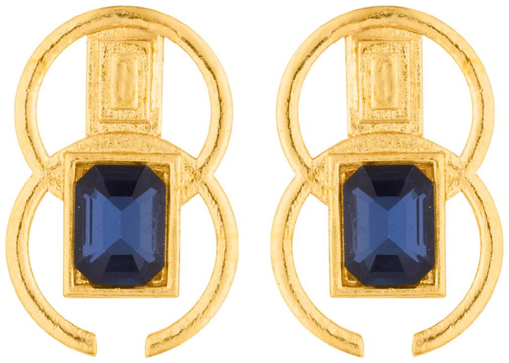 

Voylla Blue Void Geomatrix Earrings