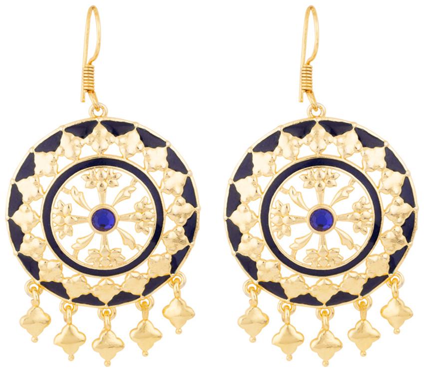 

Voylla Gold Plated Festive Contemporary Style Brass Earring For Women