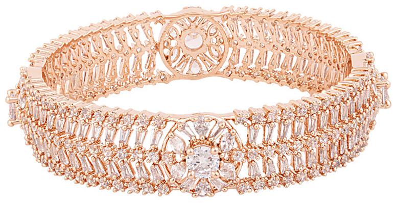 

Voylla Floral Motifs CZ Adorned Bangles
