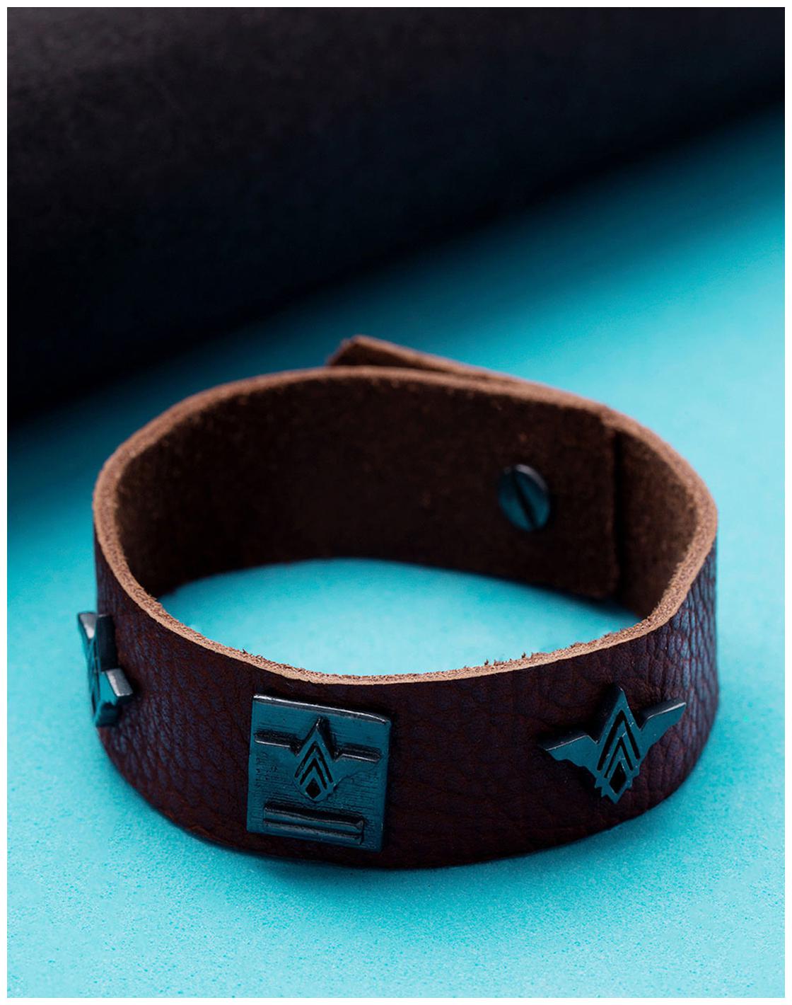 

Voylla Brown Leather Squad Bracelet