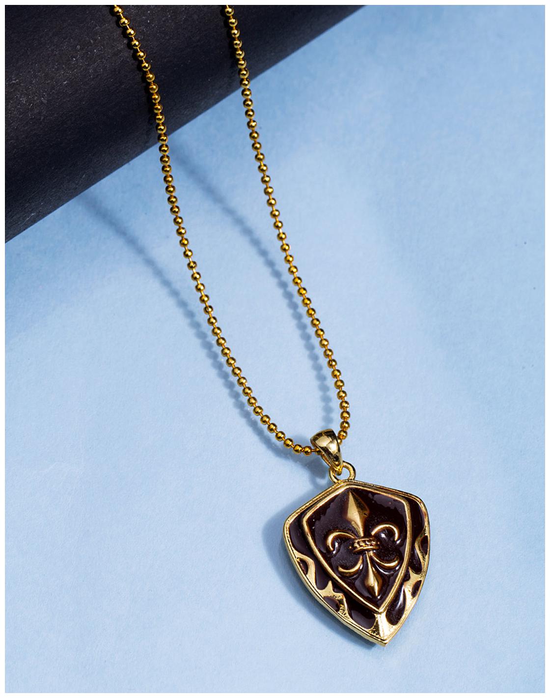 

Dare by Voylla Brown Enamel French Lily Camp Royale Pendant