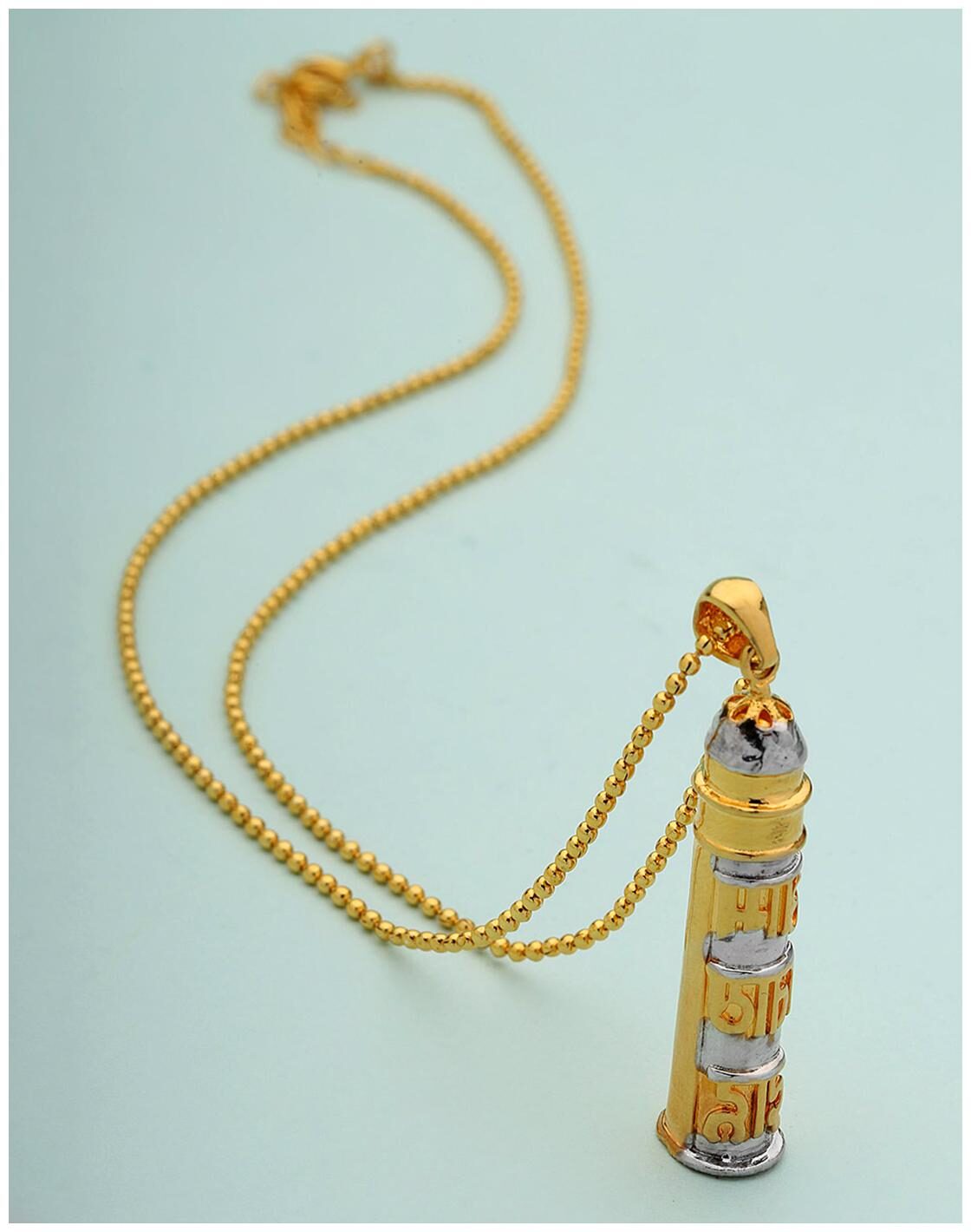 

Voylla Bullet Designer Buddhist Pendant With Chain