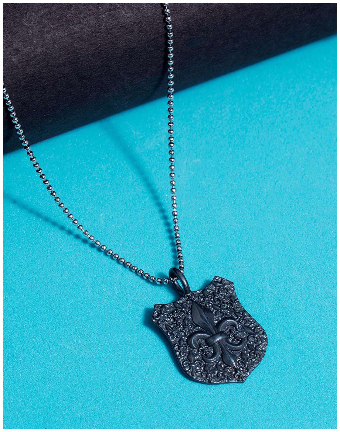 

Voylla Camp Royale Oxidized Silver Plated Motif Pendant
