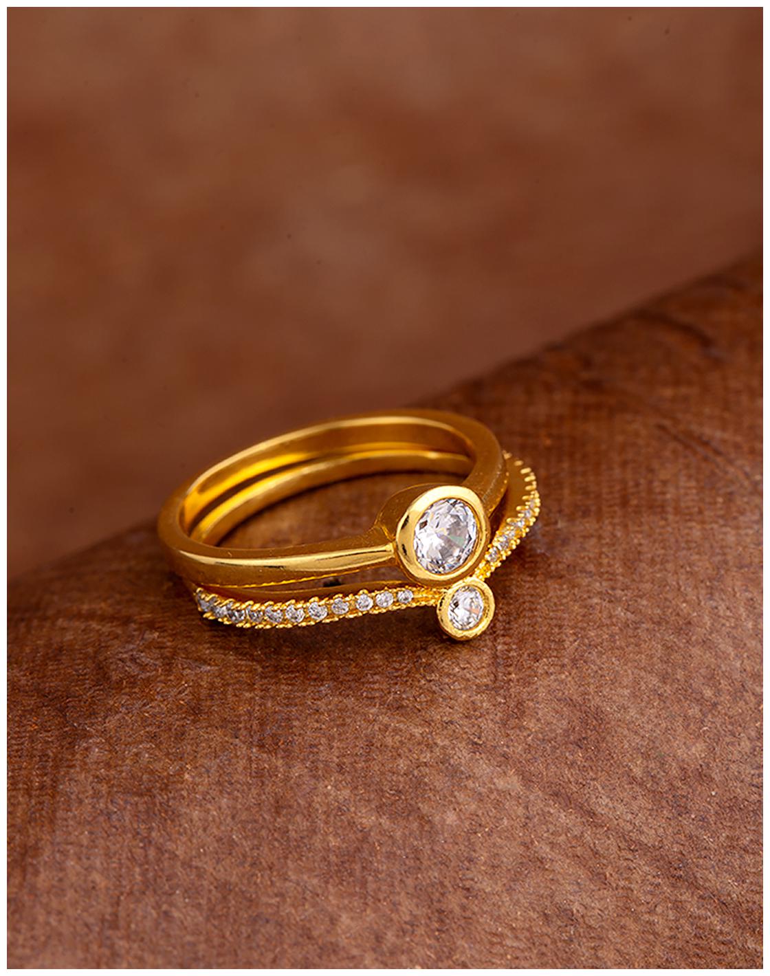 

Voylla Casual Pair of Brass Rings