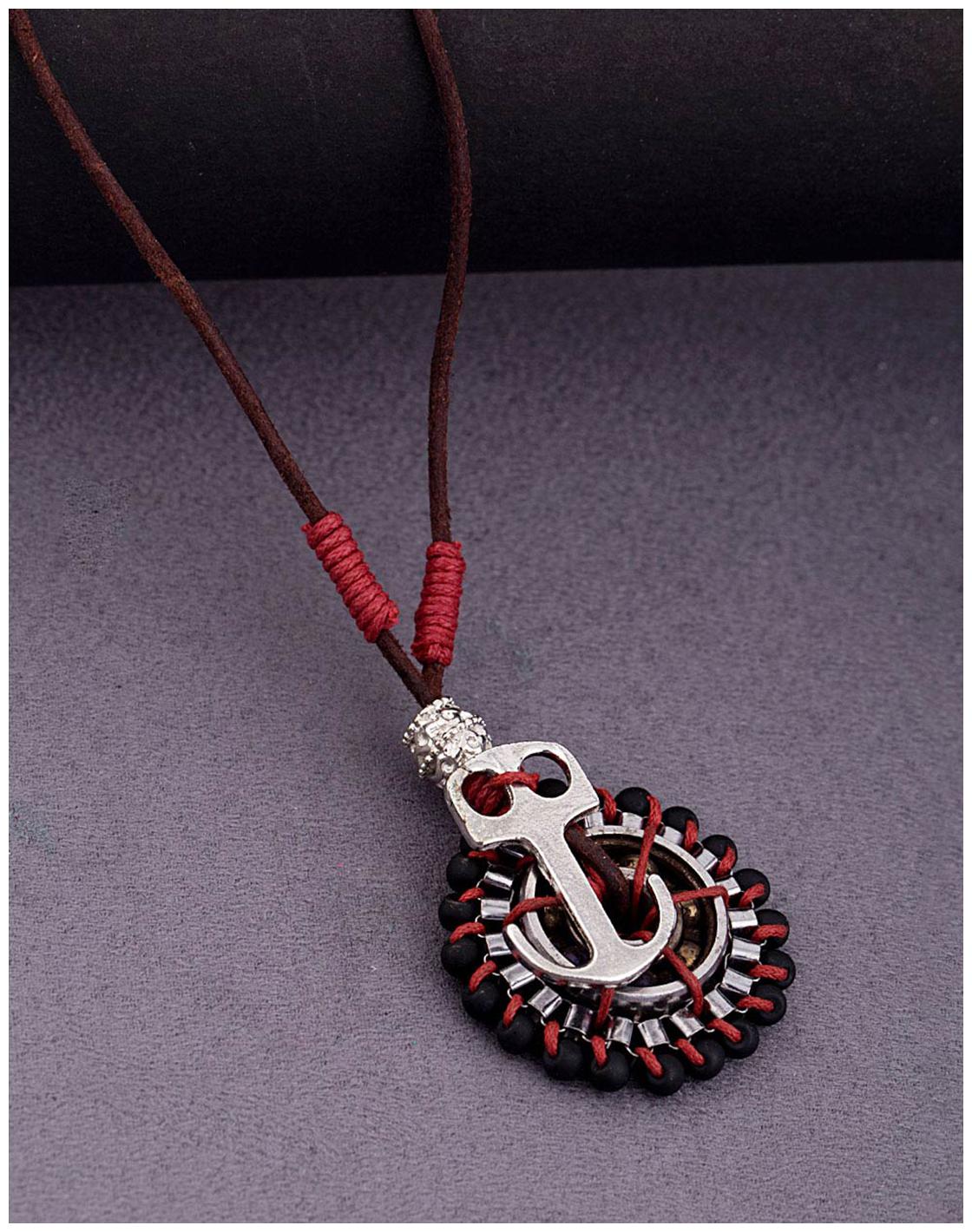 

Voylla Circular Anchor Motorcycle Diaries Necklace